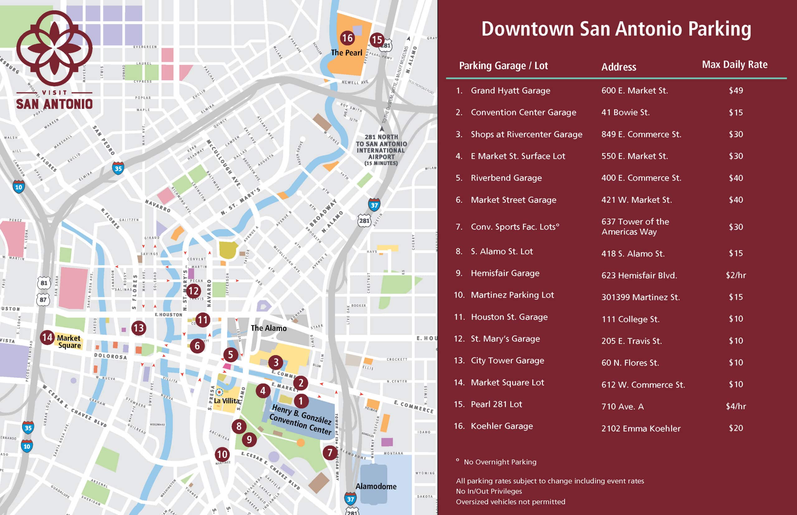 Parking Map Downtown Image